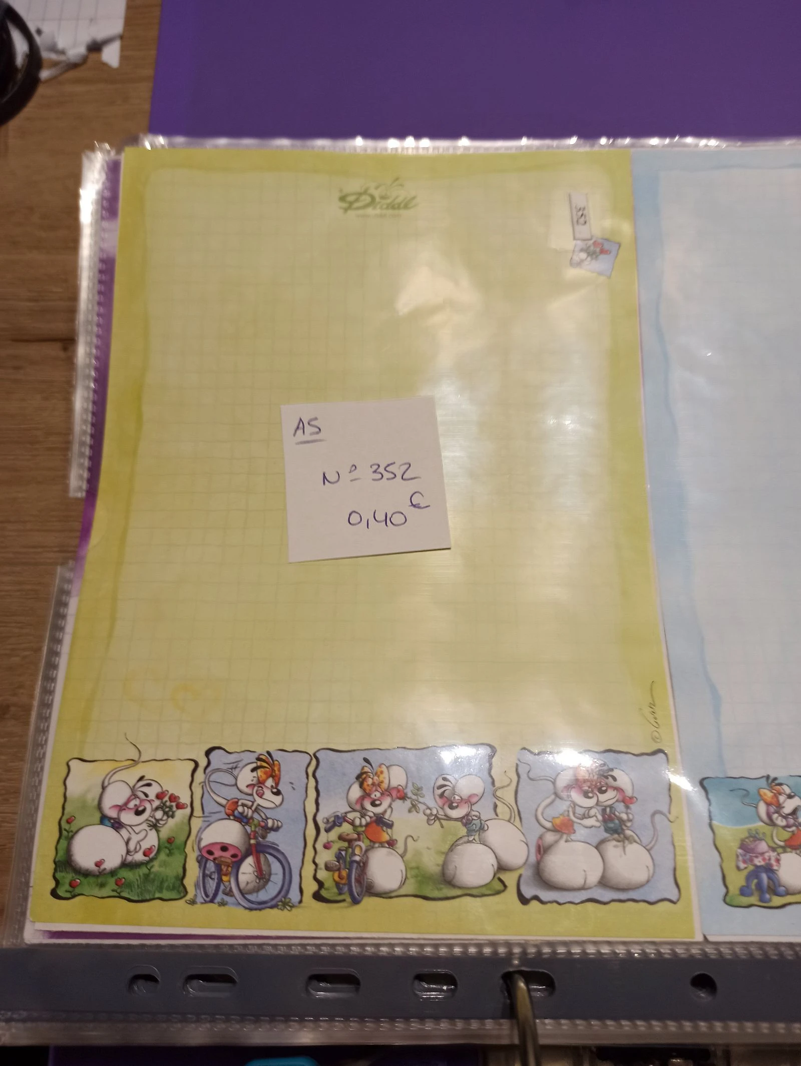 Feuille Diddl A5 352 0,40e 